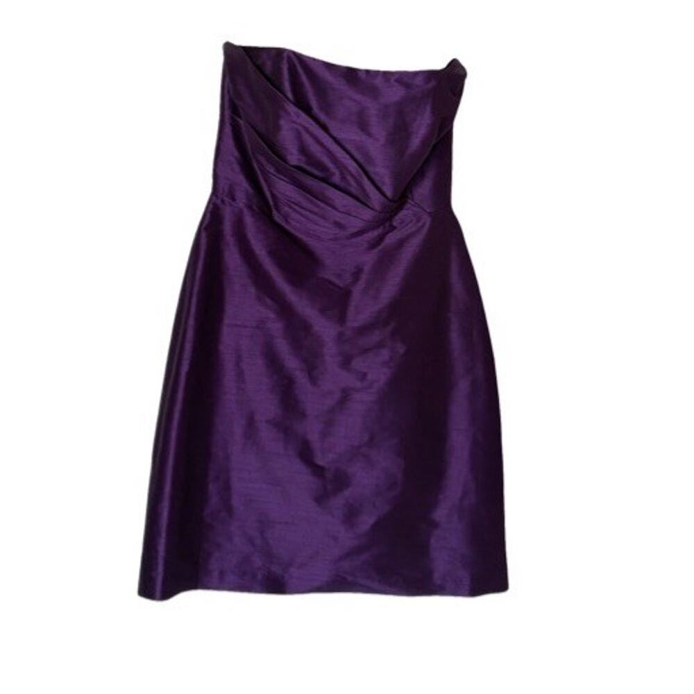 Alfred Sung Strapless Dress Size 12 Formal Majestic Purple Homecoming Wedding
